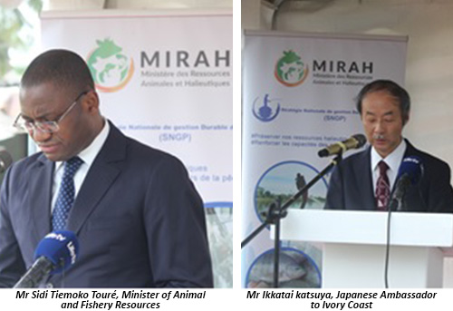 Authorities speech at the surimi center inauguration