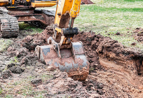 Travaux de terrassement en déblai